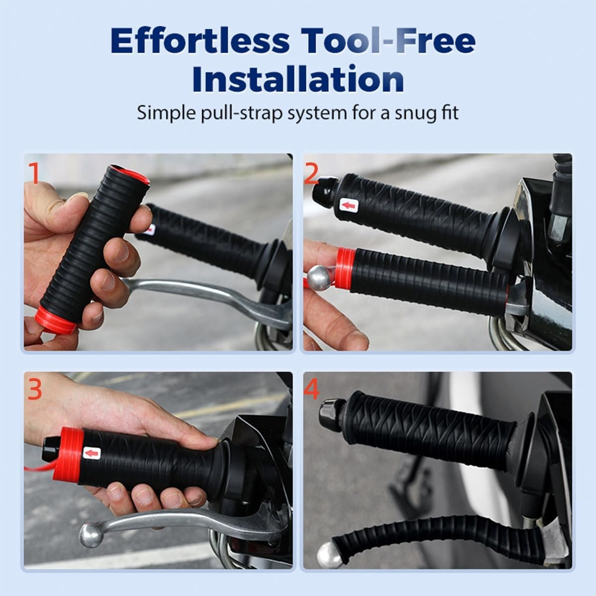 Universal Silicone Motorcycle Grip Covers – Non-Slip Handlebar & Brake Lever Wrap