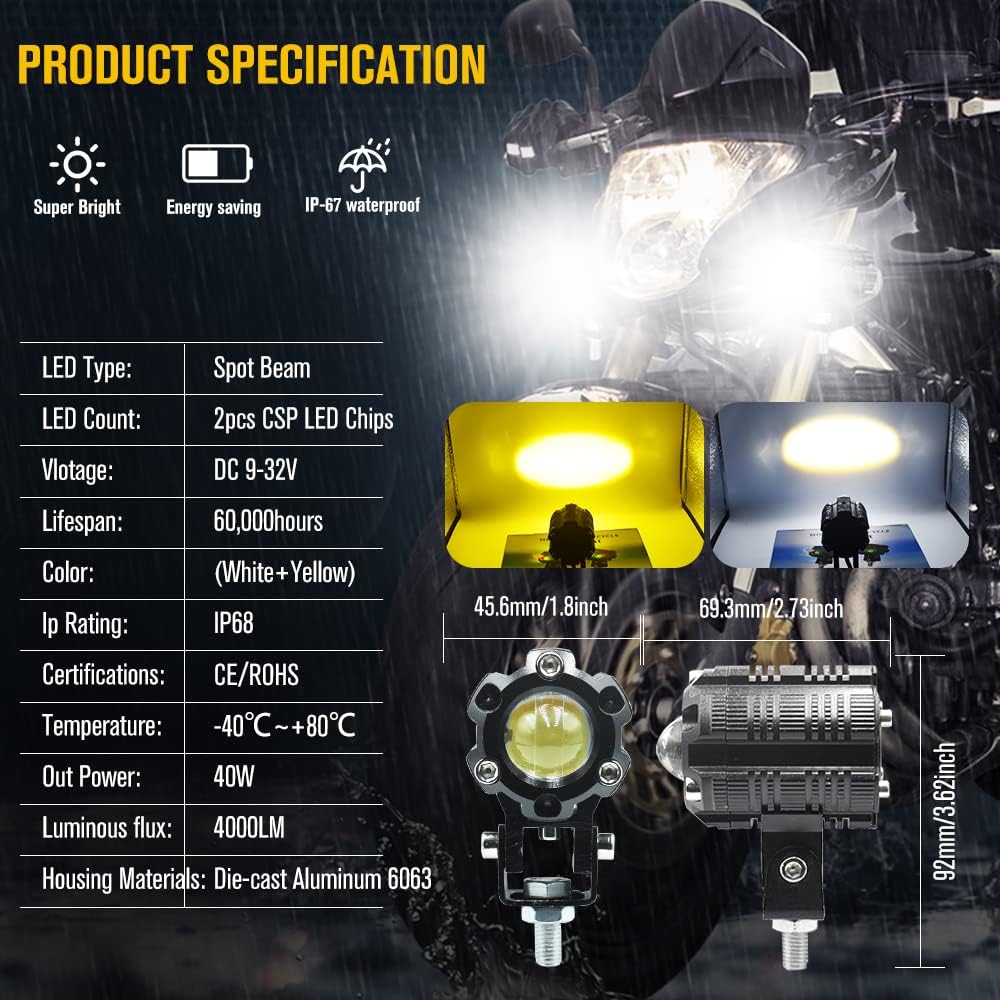 LED Laser Projector – High Beam Light for Cars & Bikes