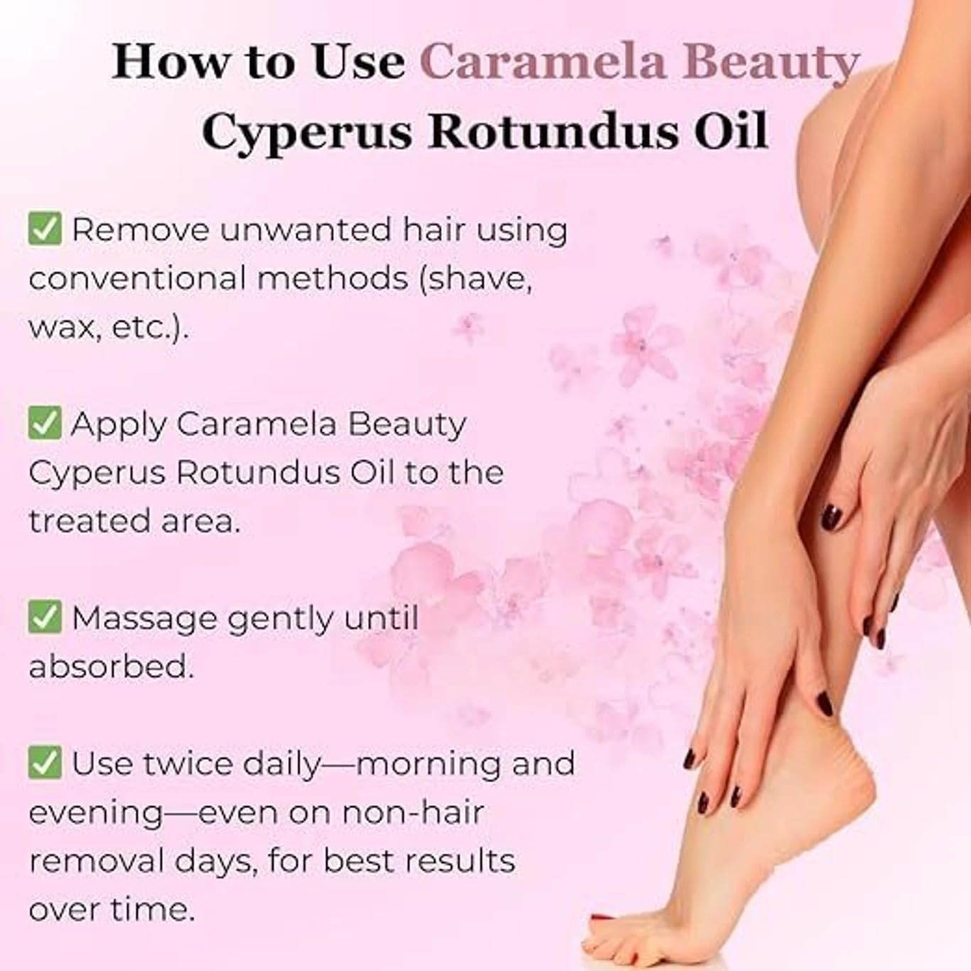 Cyprus Rotundus Hair Removal Care Oil – Gentle Skin Moisturizing & Daily Care Formula