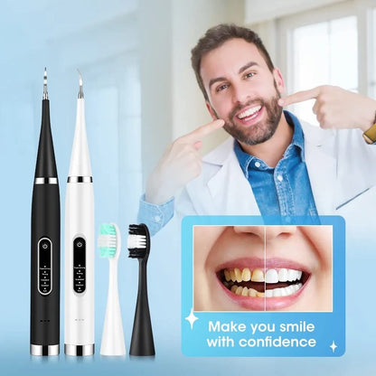 Ultrasonic Tooth Scaler & Electric Toothbrush – 6 Modes with DuPont Brush Head
