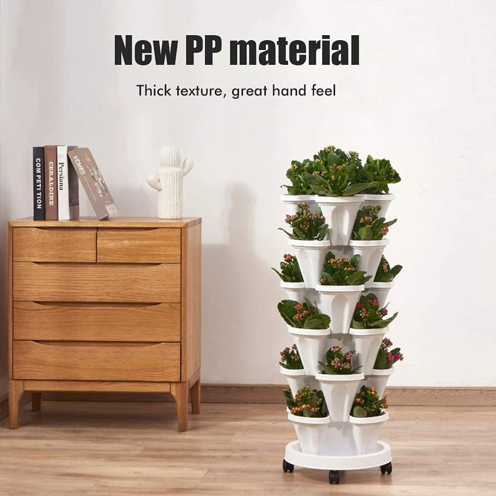 3D Vertical Stackable Flower Pots — Strawberry & Plant Tower