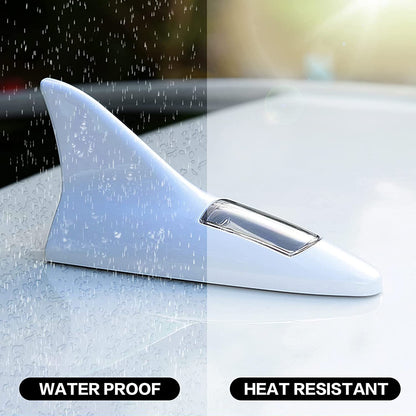 LED Warning Light Solar-Powered Shark Fin Car Antenna