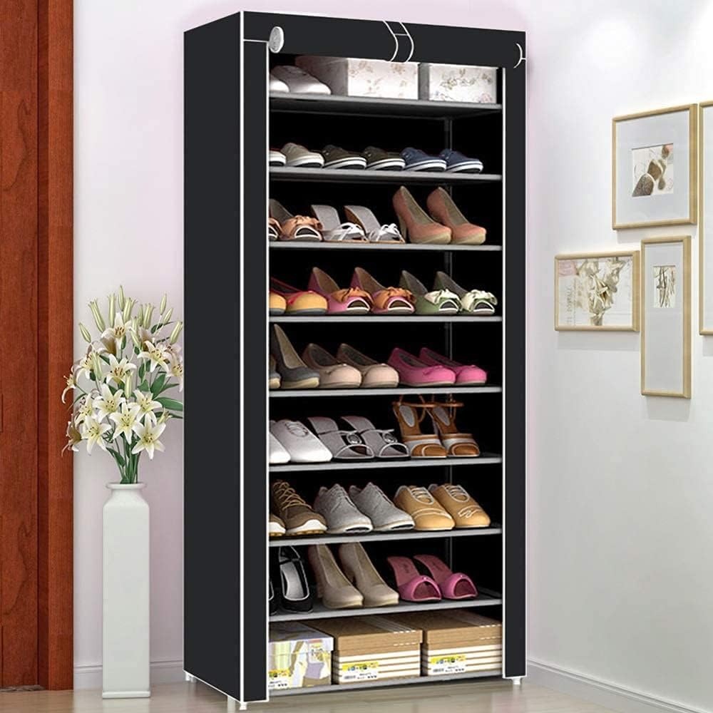 10-Tier Non-Woven Shoes Rack