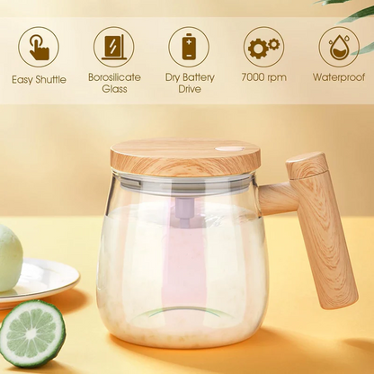 Electric Self-Stirring Mug – Rechargeable Type-C Protein & Coffee Mixing Cup