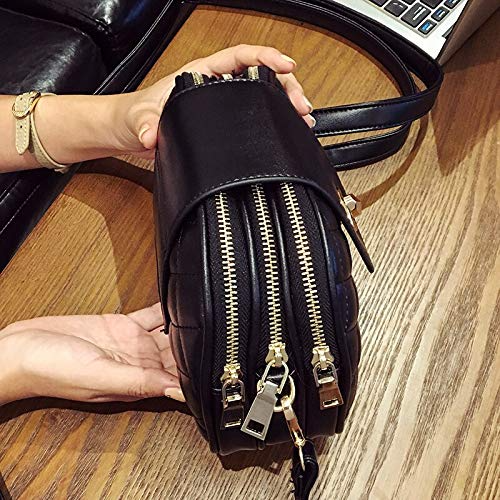 Women's Diamond-Pattern Small Shoulder Bag – Stylish Three Layer Rectangular Crossbody Purse