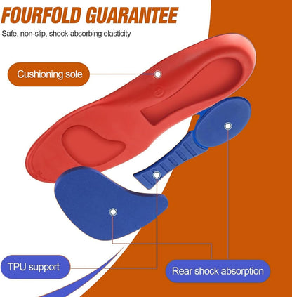 Sports Insoles for Men & Women – Shock Absorption, Breathable & Deodorising Comfort