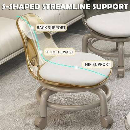 360° Swivel Low Acrylic Chair – Modern Seating for Children & Adults