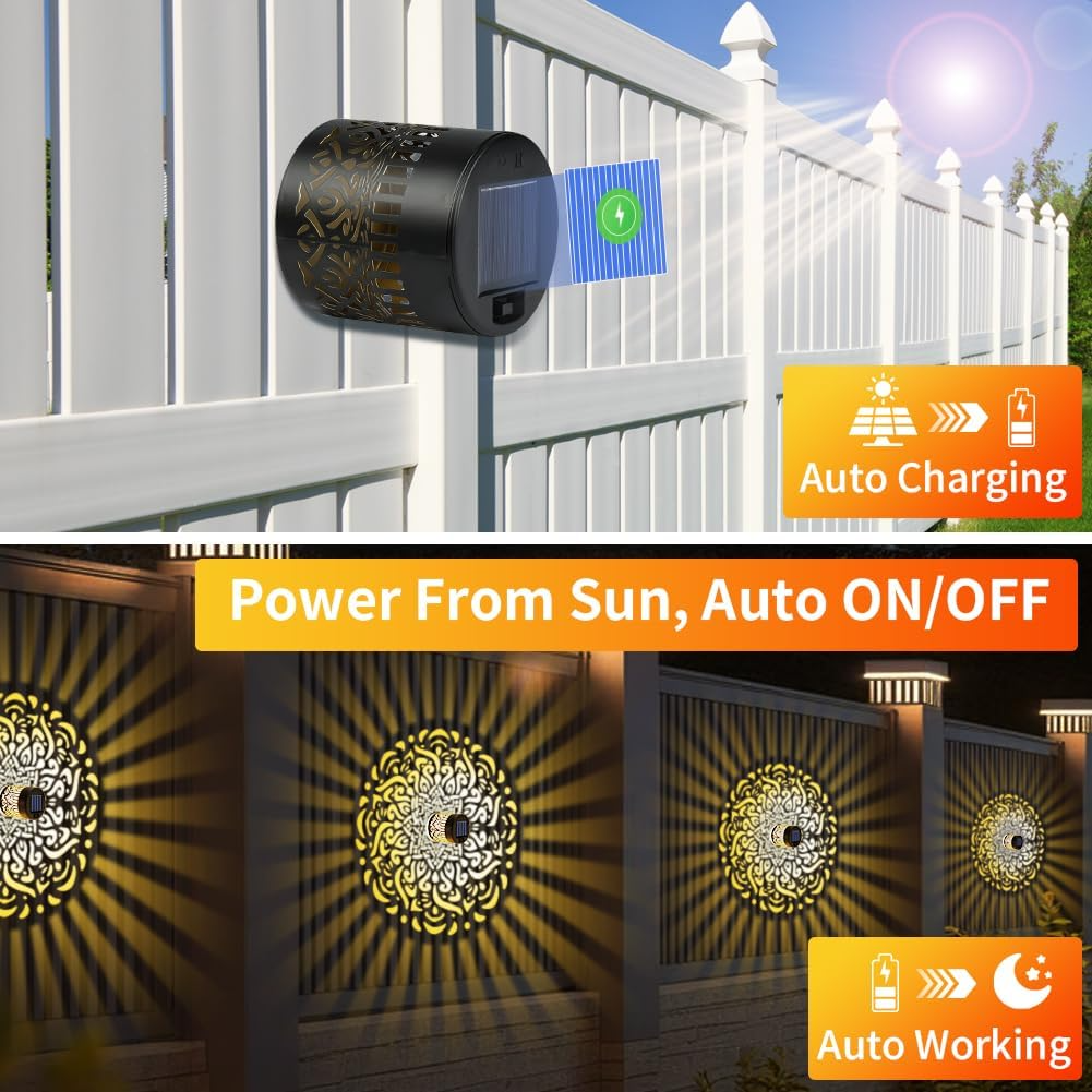 Solar Fence & Wall Lights – Waterproof Outdoor Glow for Every Space