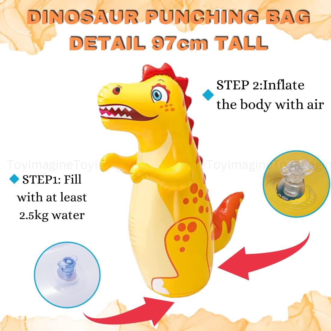 Inflatable Dinosaur Punching Bag – Bounce, Strike & Roar with Fun!