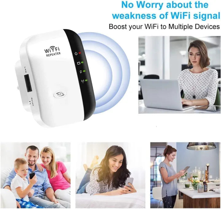 Wireless WiFi Repeater Extender – Long Range Signal Amplifier