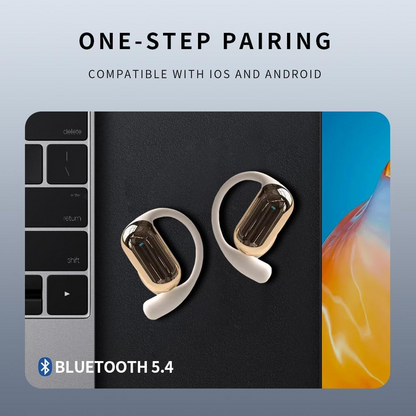 Wireless Bluetooth 5.3 Sports Earphones – Waterproof Over-Ear Stereo Earbuds with Mic