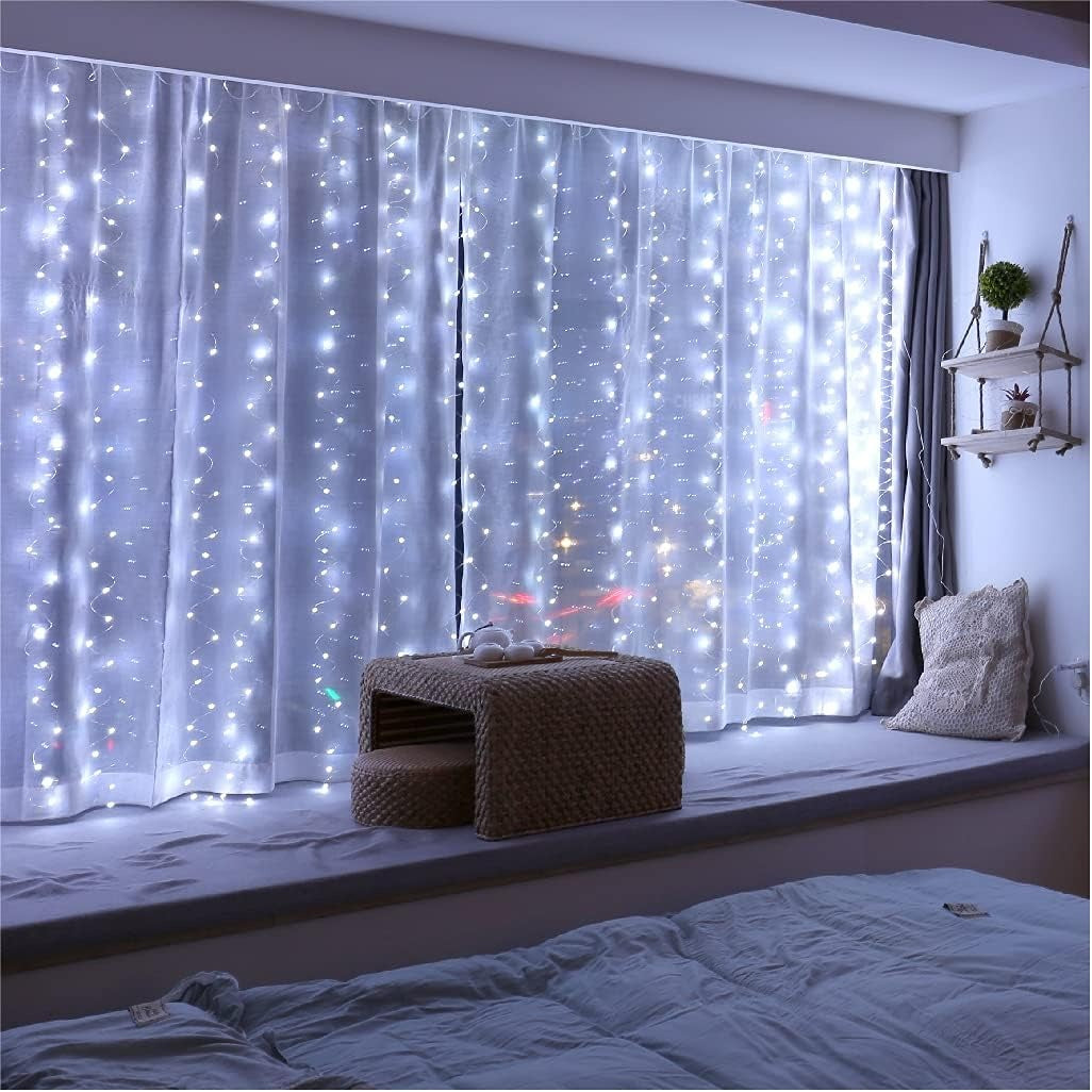 New Year’s LED Curtain Lights – Festive Glow for Home & Parties