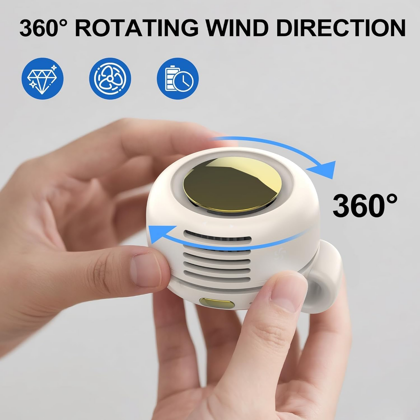Mini Bladeless Fan – Portable Rechargeable Silent Cooling Fan