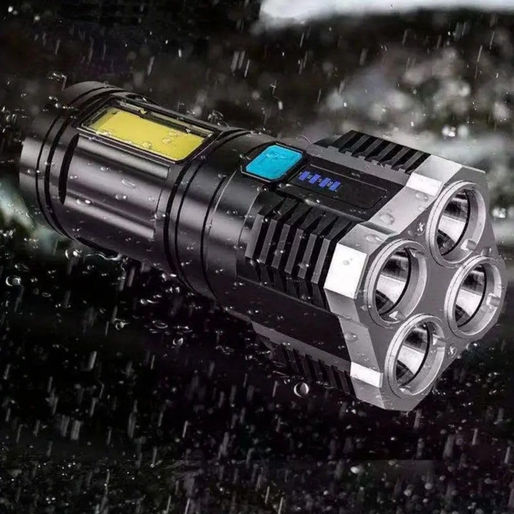 4-Core Super Bright Rechargeable Flashlight