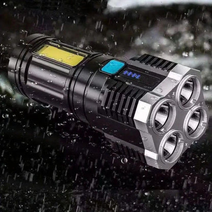 4-Core Super Bright Rechargeable Flashlight