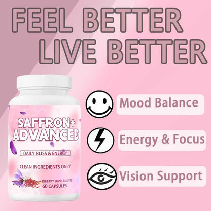 Saffron+ Advanced Supplement – Saffron Extract Blend with Ashwagandha & Turmeric