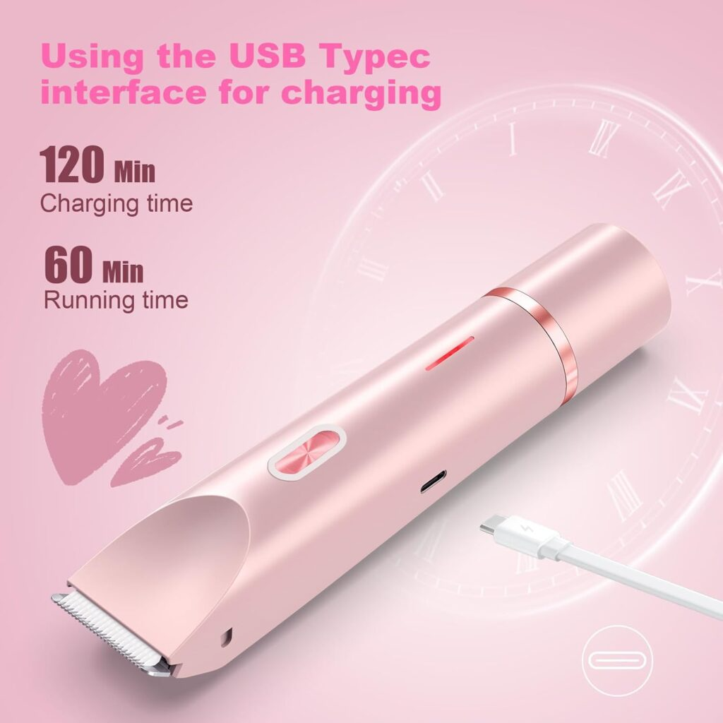 Twin Blade Women's Waterproof Rechargeable Electric Shaver