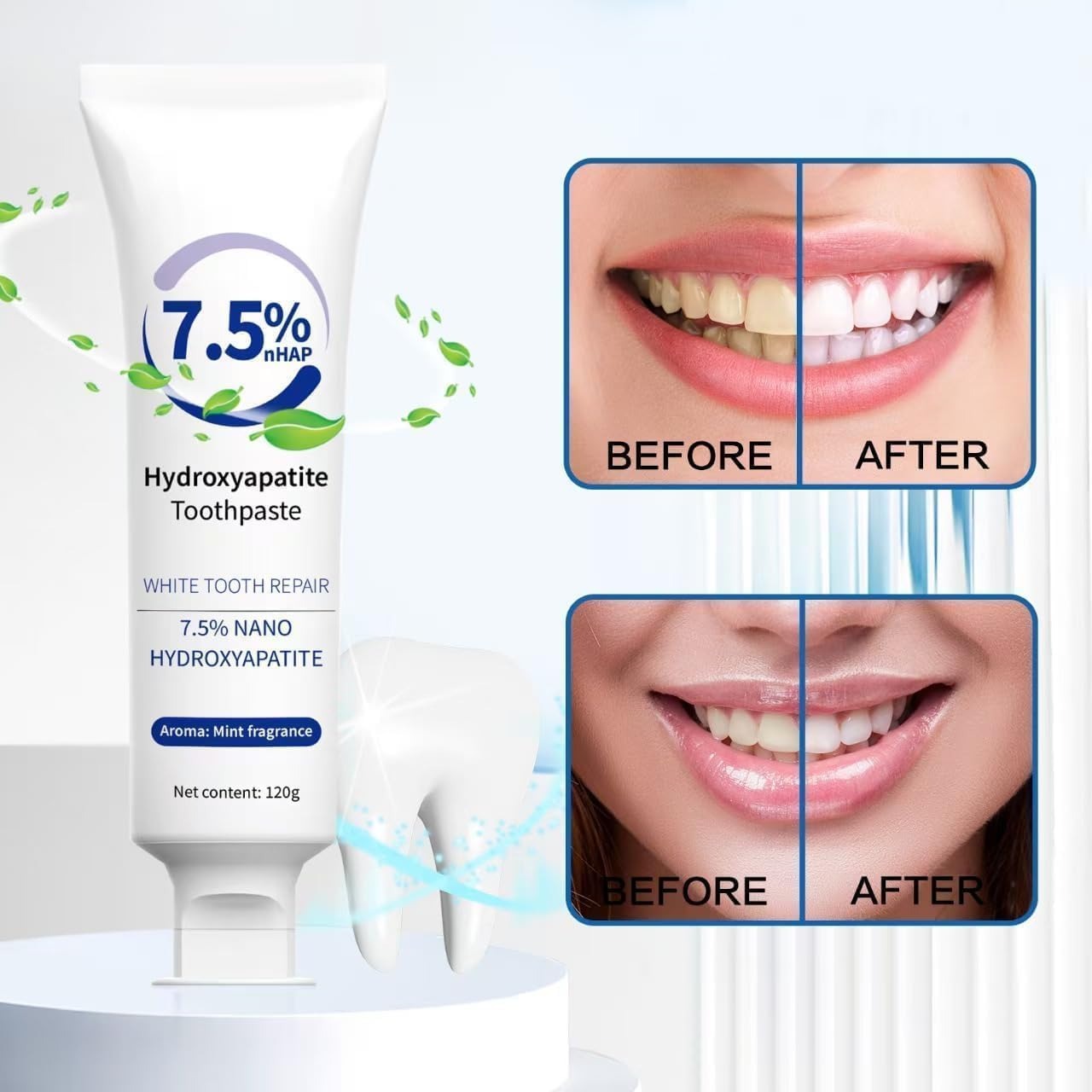 Hydroxyapatite Deep Cleaning Toothpaste – Fresh Mint & Anti-Cavity Care