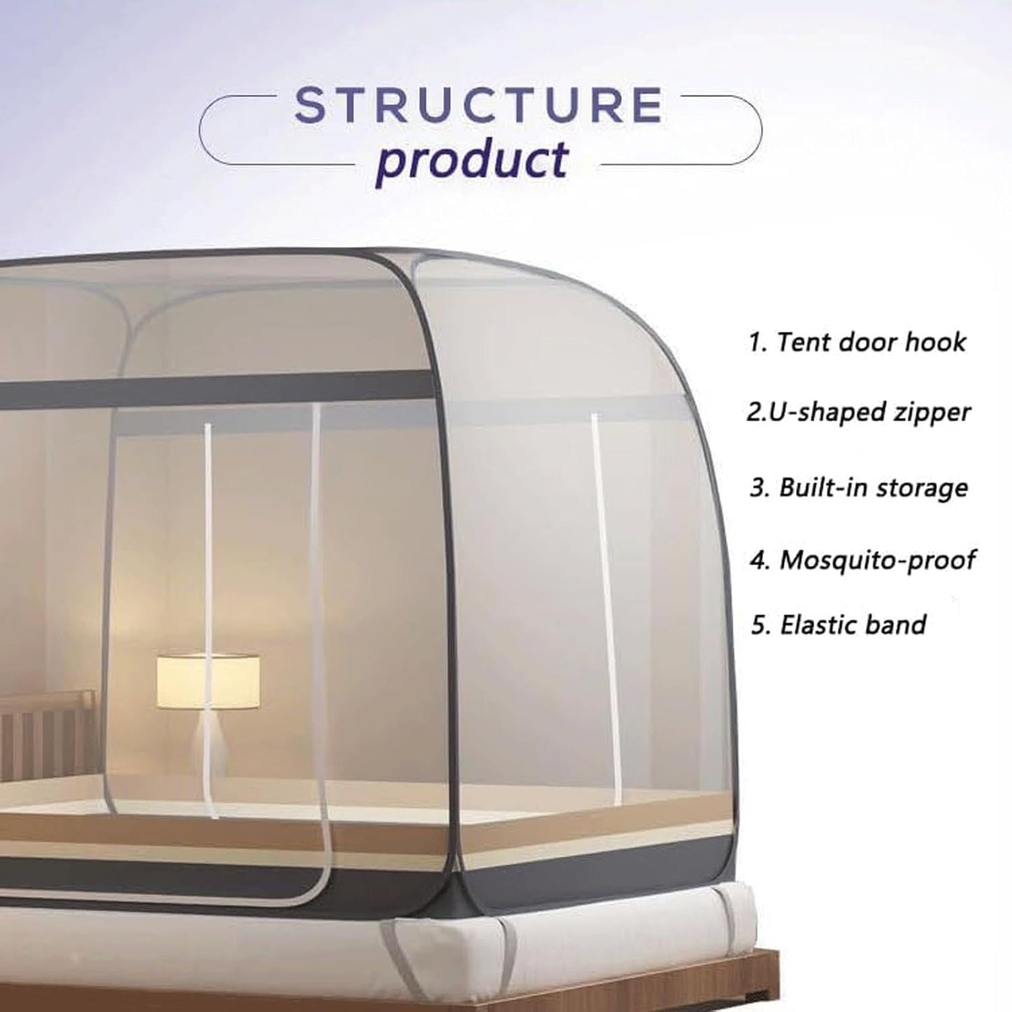Adult Mosquito Net Bed Tent - Bedroom Decor with Frame