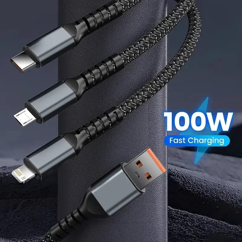 3 in 1 Super Fast Charging Cable – One Cable for All Devices