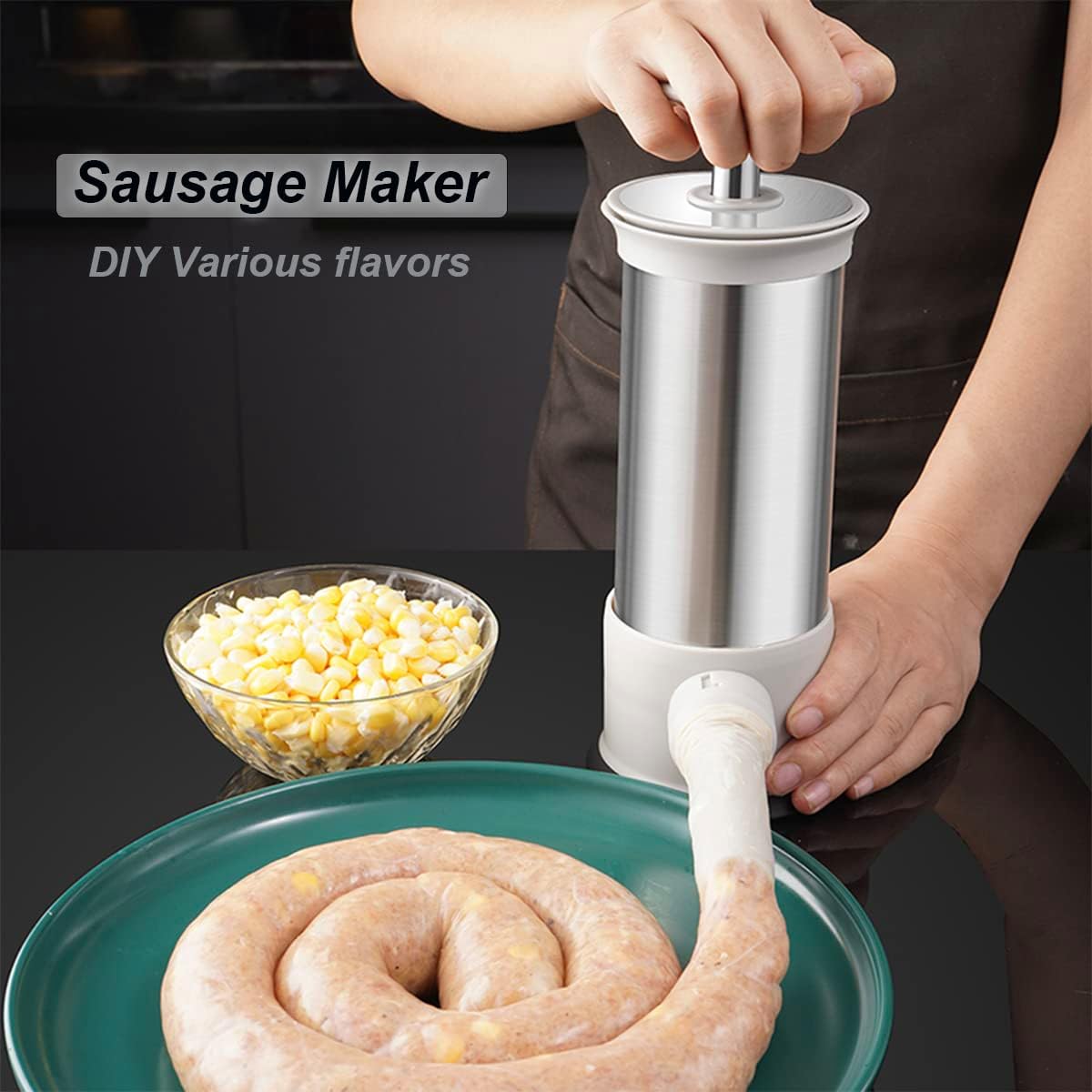 Manual Press Sausage Maker - Fill & Enjoy