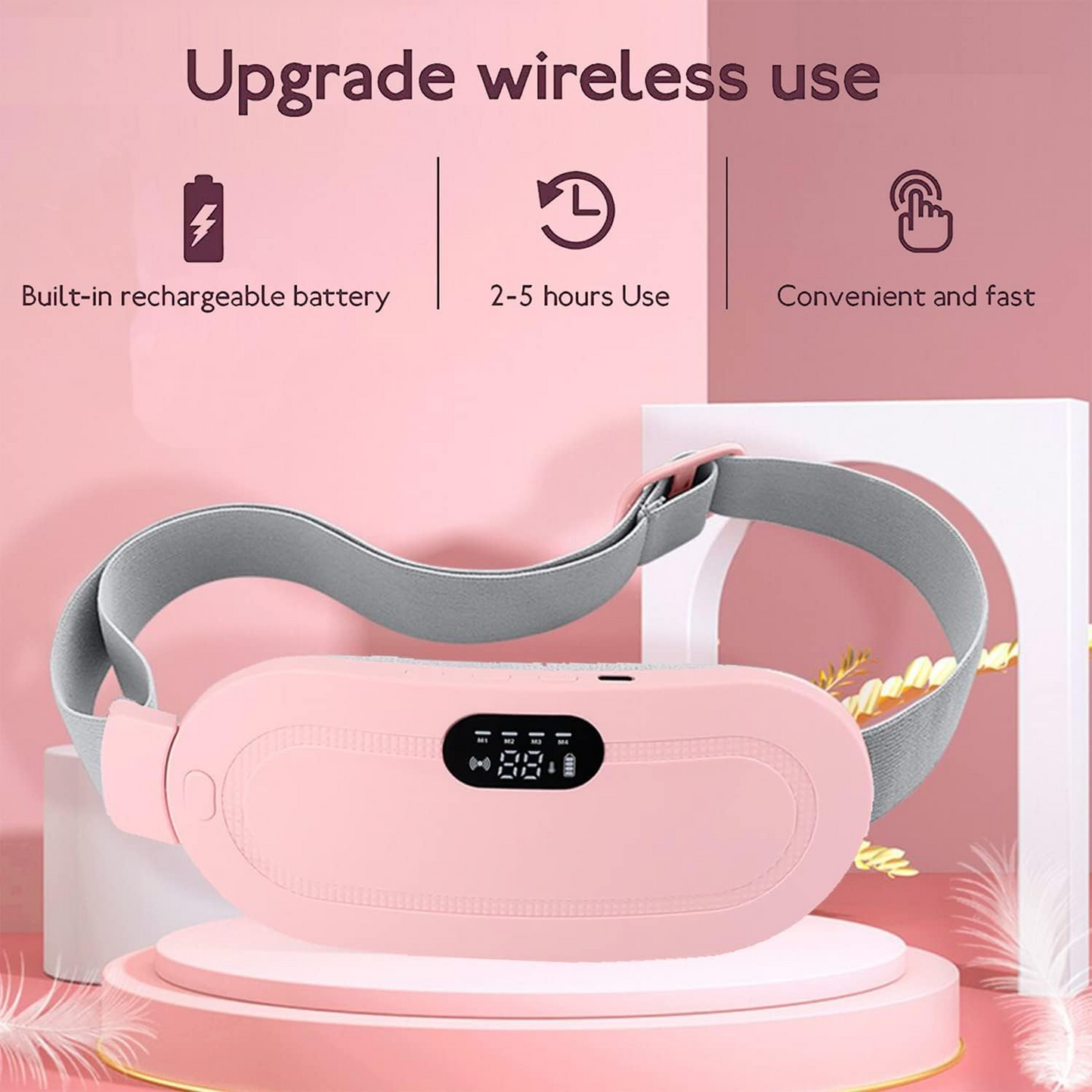 Heated Waist Massager Belt – Warm Therapy & Vibration Massage for Everyday Comfort
