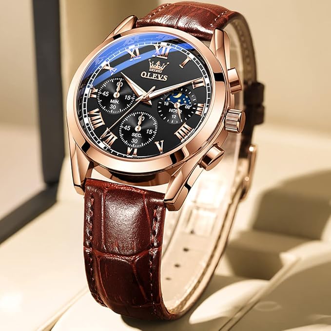 Swiss Waterproof Leather Watch – Elegant Design