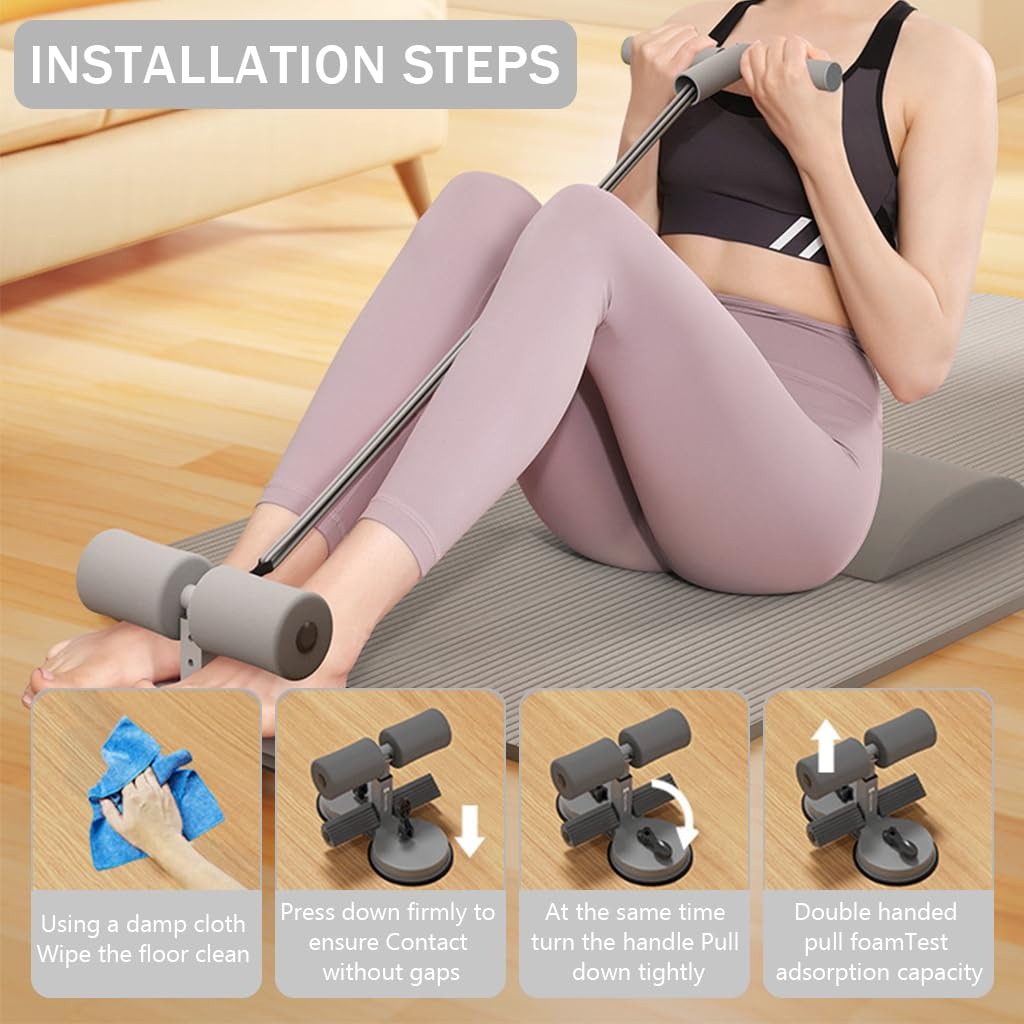 Portable Sit-Up Bar — Adjustable Self-Suction Assistant