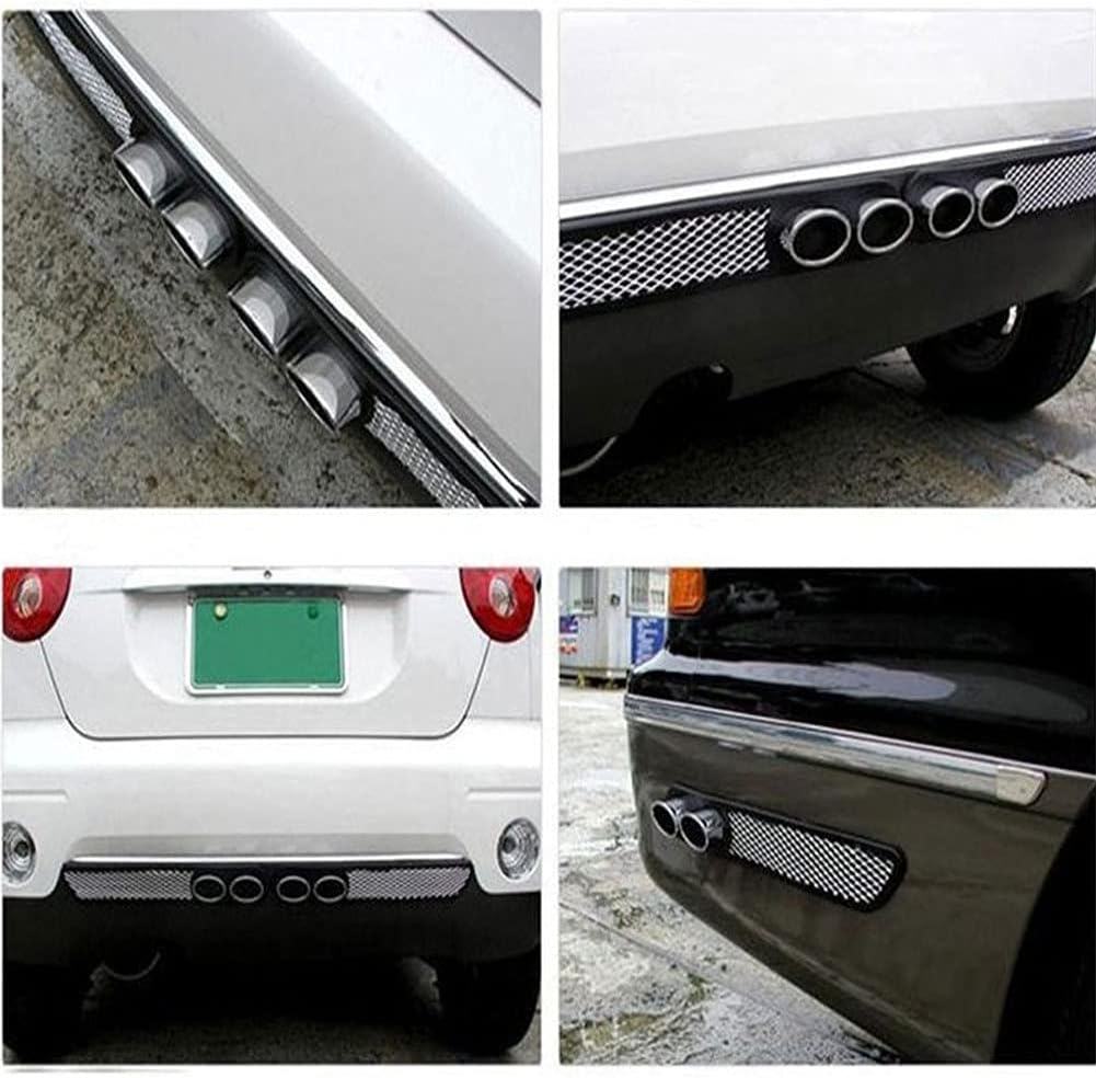Dual Vent Style Car Grid – Sporty Simulated Exhaust Decoration