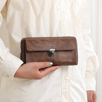 Large Capacity Men’s Zipper Lock Clutch Bag