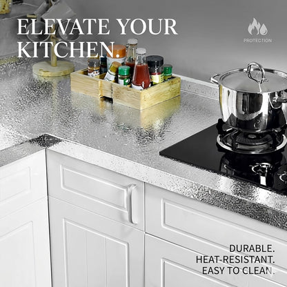 Self Adhesive Aluminum Foil Wall Panels – Waterproof Kitchen Backsplash Stickers