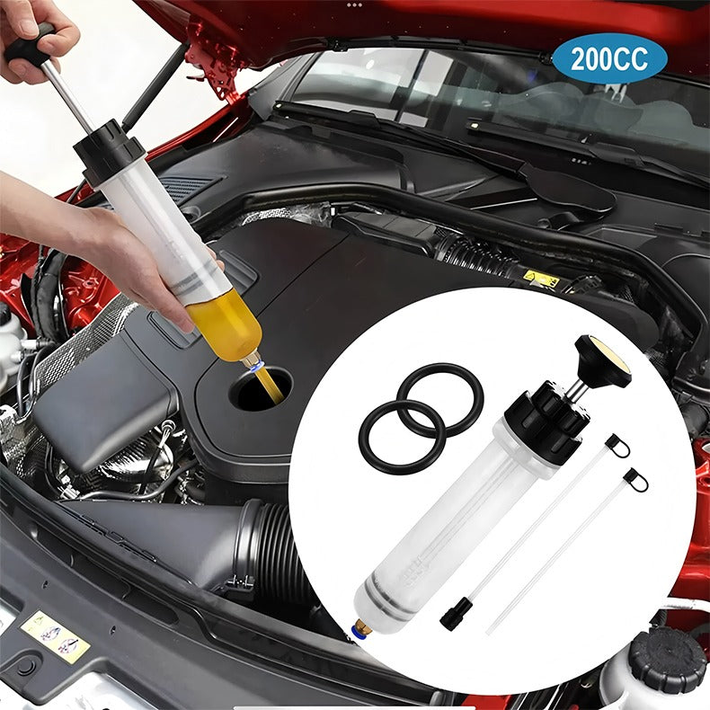 Car Oil & Fluid Extractor Pump – Hand-Operated Syringe for Fuel