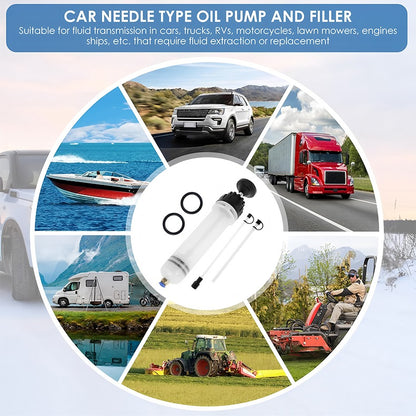 Car Oil & Fluid Extractor Pump – Hand-Operated Syringe for Fuel