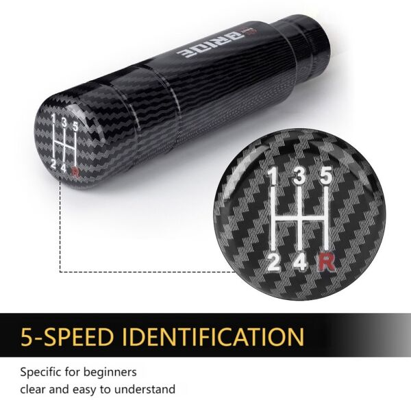 Carbon Fiber Gear Shift Knob – Universal Manual & Automatic Car Shifter