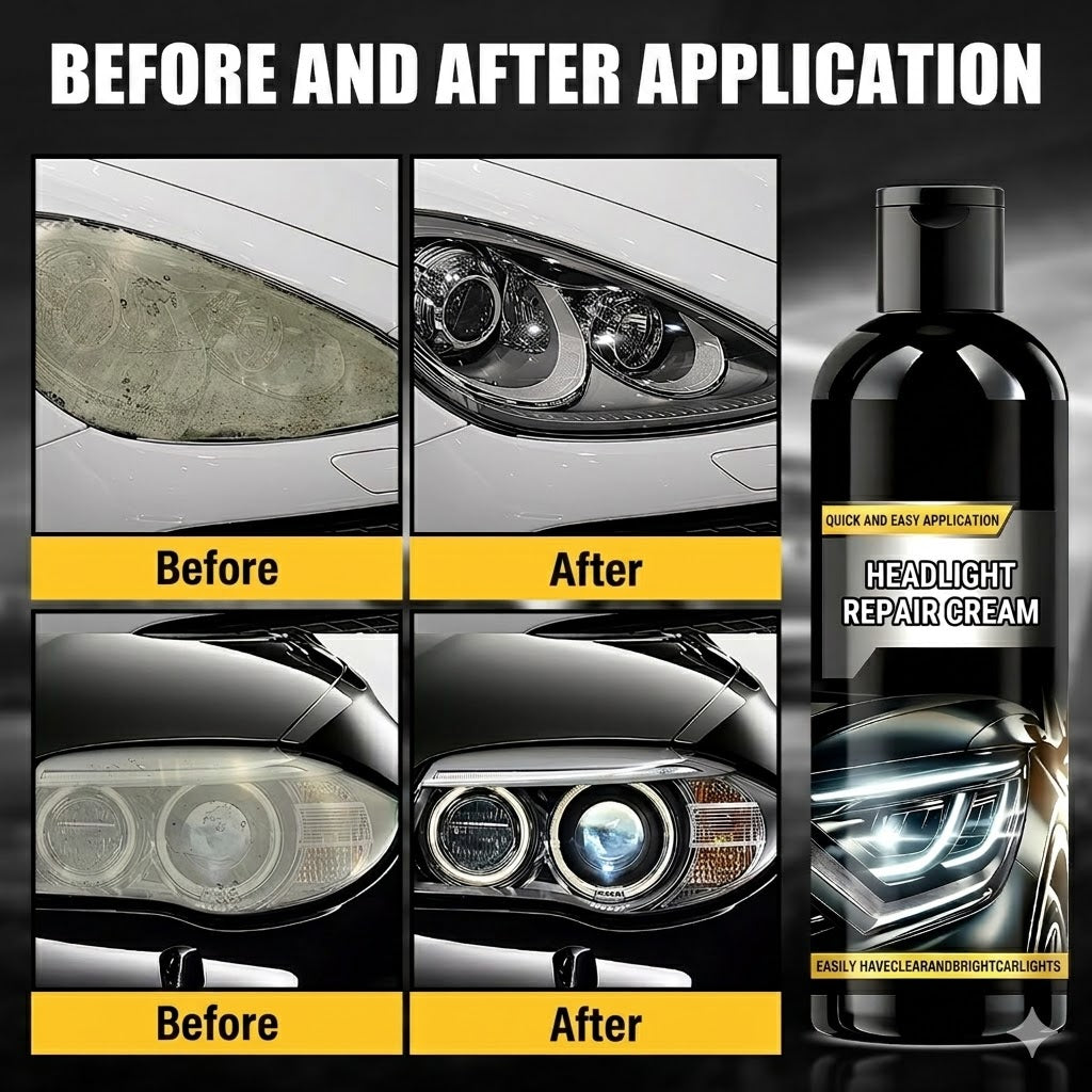 Headlight Repair Paste – Anti-Yellowing & Polishing Restorer