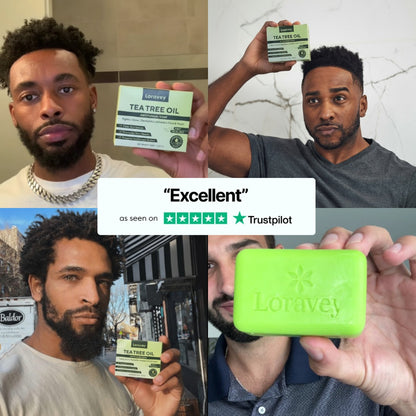Natural Vegan Tea Tree Oil Soap Bar – Herbal Deep Cleansing Face & Bath Soap