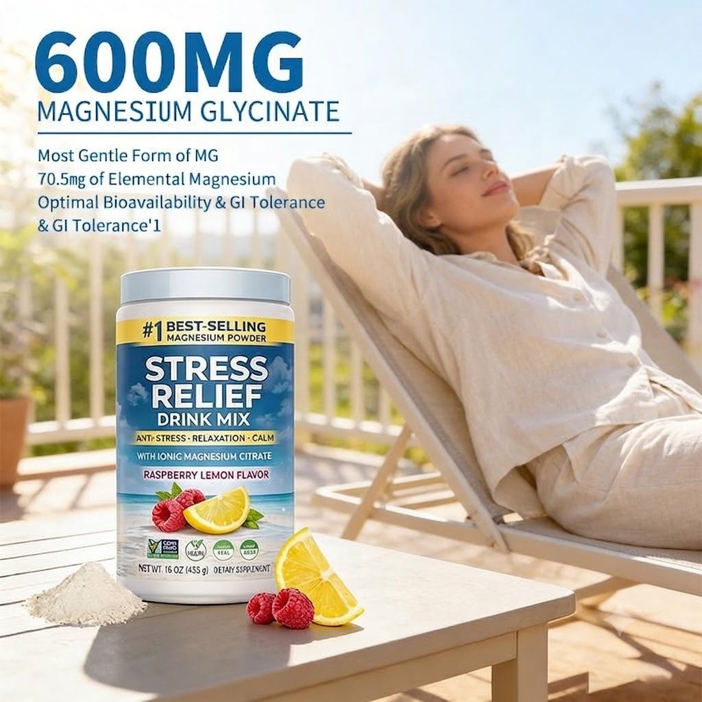 Magnesium Relaxation Powder – Magnesium Citrate & Glycinate Sleep Support Drink