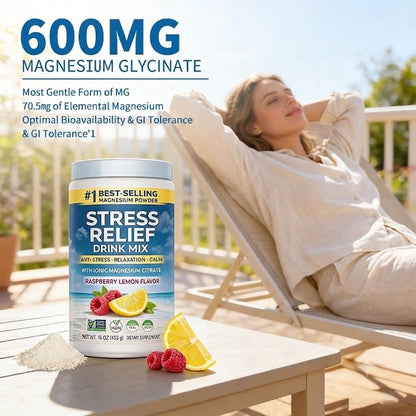 Magnesium Relaxation Powder – Magnesium Citrate & Glycinate Sleep Support Drink