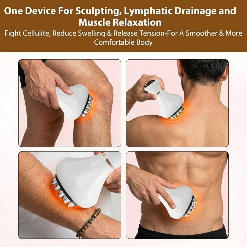 3 in 1 Electric Gua Sha & Cupping Massager – Heat, Suction & Relaxation Therapy
