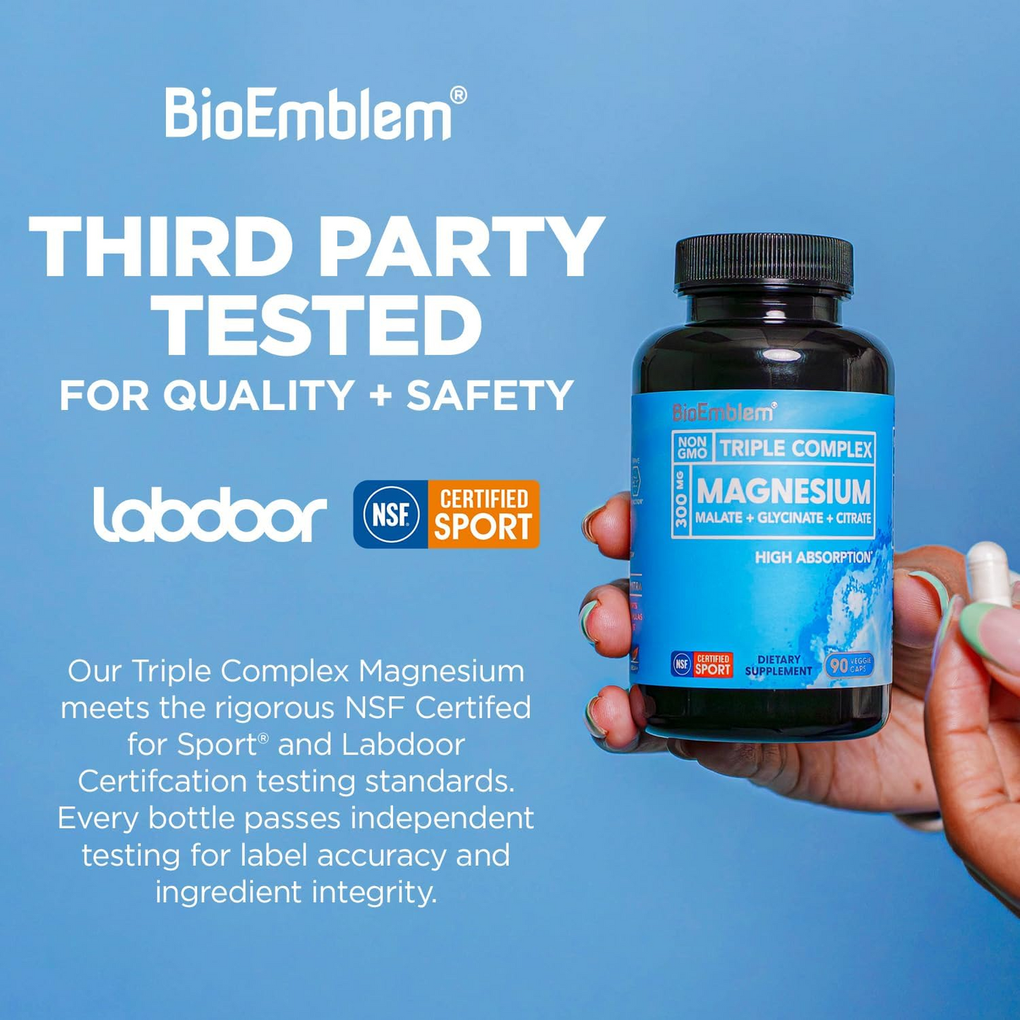 Triple Magnesium Complex Capsules – Vegan Magnesium Support Supplement