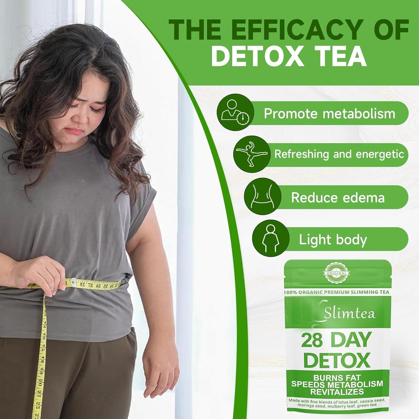 Natural Slimming Green Tea – Herbal Wellness Tea for Adults