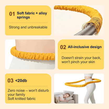 Portable Waist Slimming Fitness Hoop – Foldable Silent Fat Burning Trainer