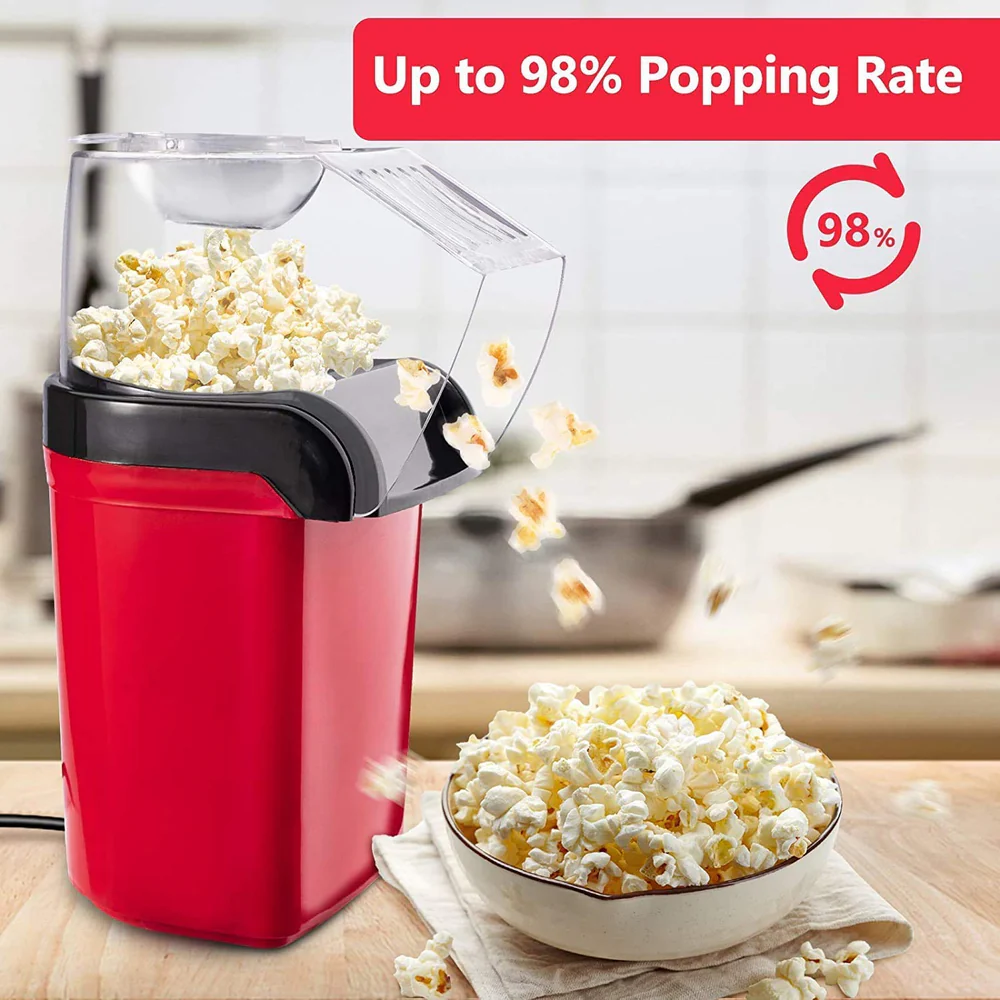 Pop Corn Machine Electric Automatic Hot Air Mini Popcorn Maker