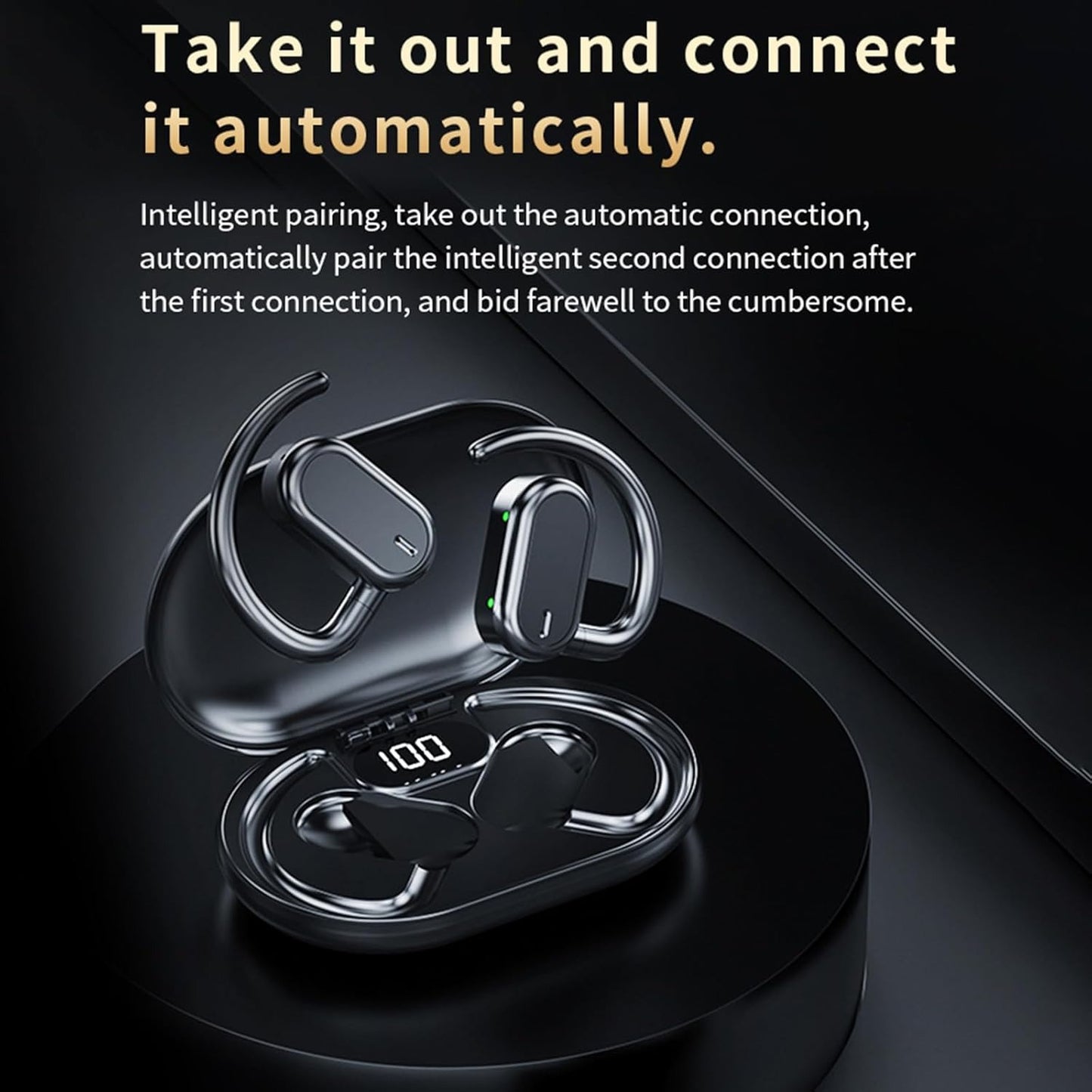 Waterproof Open-Ear Headphones – AI Translation & Wireless Comfort
