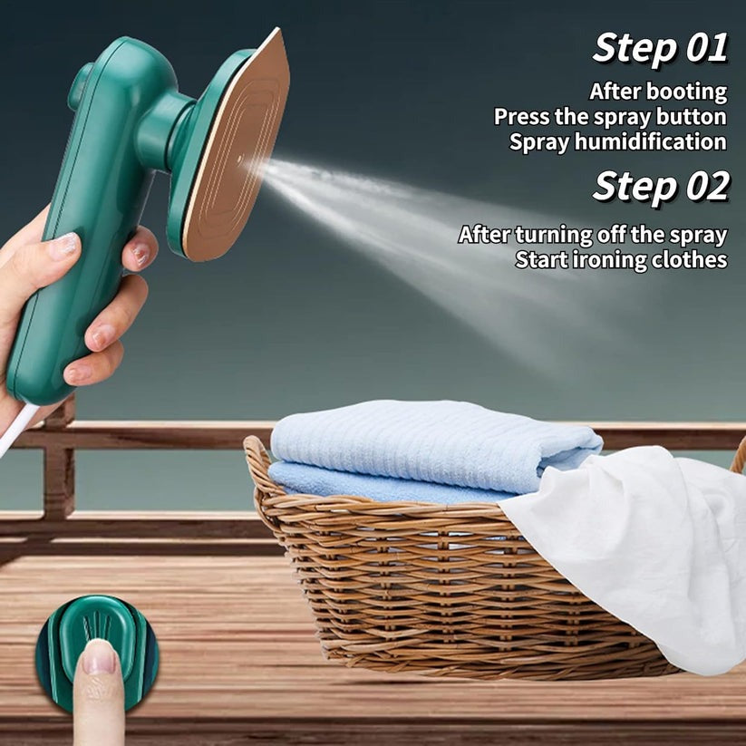 Mini Handheld Steam Iron  —  Smooth Clothes Anywhere
