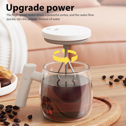 Electric Self-Stirring Mug – Rechargeable Type-C Protein & Coffee Mixing Cup