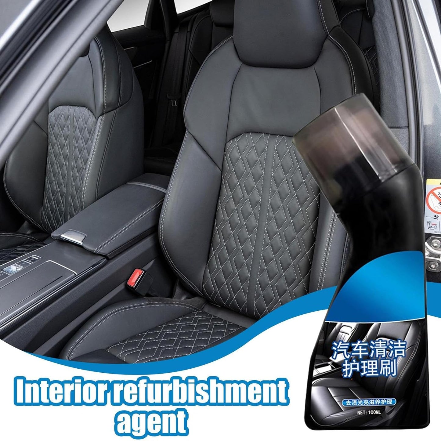Car Interior Black Trim Restorer – Polishing Cleaner for Lasting Shine