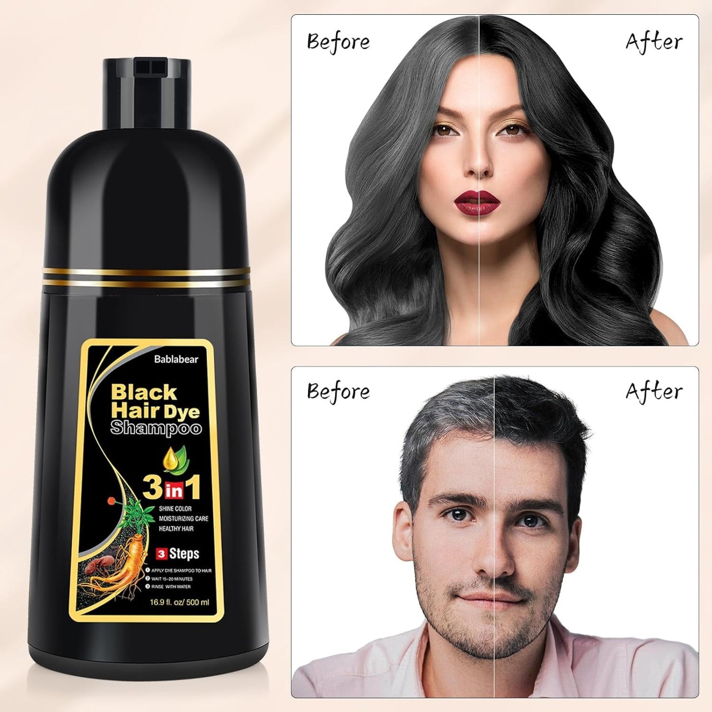 Herbal Dye Shampoo for Vibrant Shine