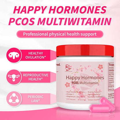 Happy Hormones Women’s PCOS Multivitamin – Daily Cycle & Mood Support