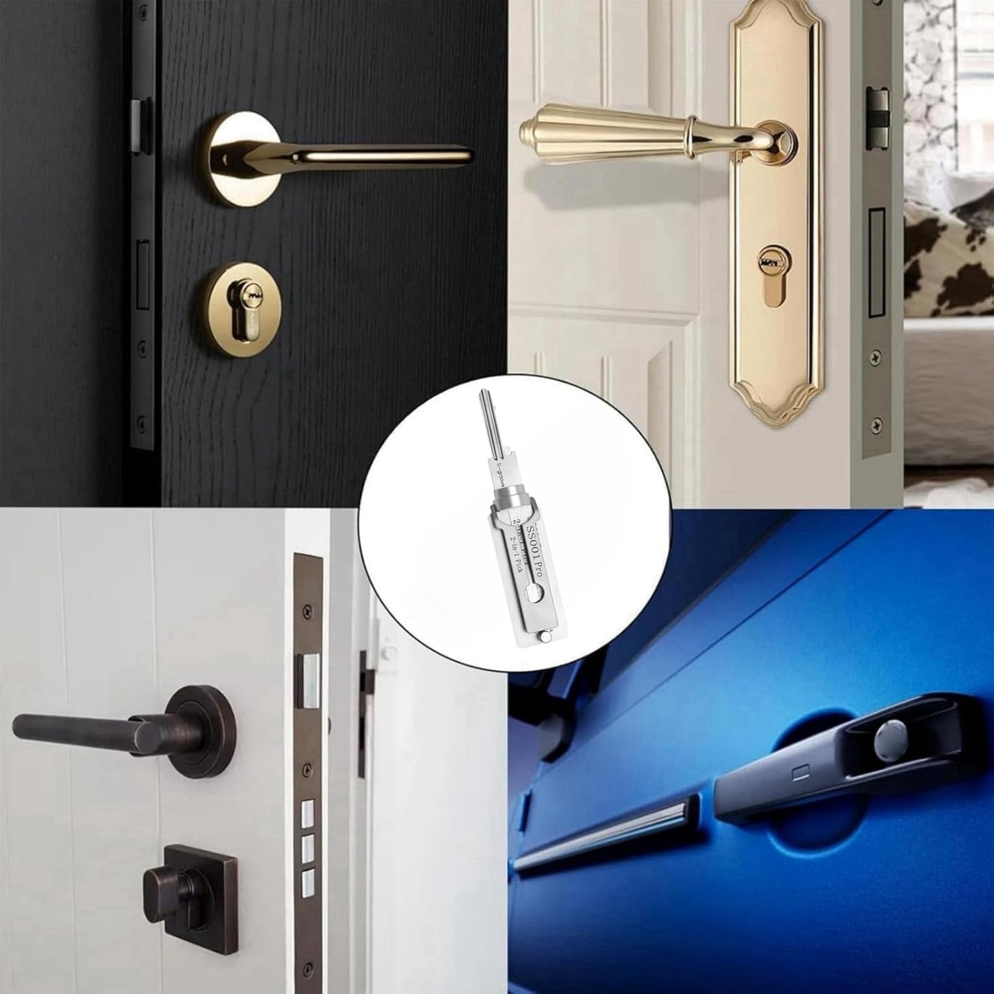 2-in-1 Stainless Steel Lock Decoder & Pick